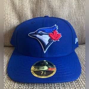 Toronto Blue Jays MLB New Era 59FIFTY Fitted Hat 7 3/4 Low Profile Blue NWT
